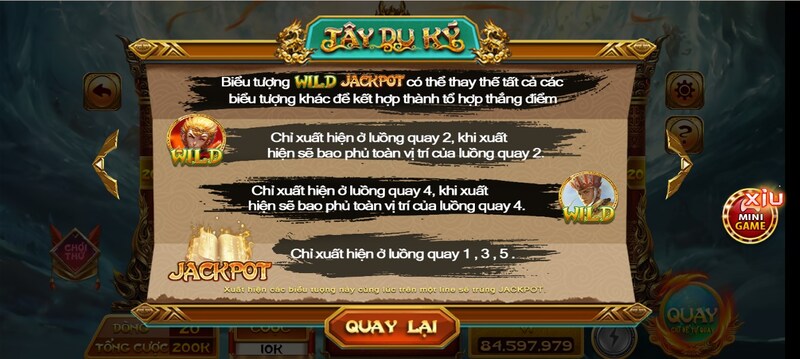 Luật chơi cơ bản Tây du ký lot đang áp dụng 
