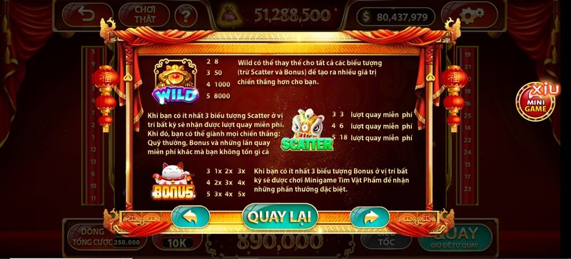 Hệ thống luật chơi Thần tài 