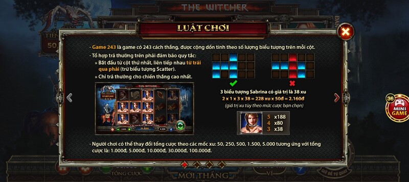 Luật chơi áp dụng The witcher mới nhất 