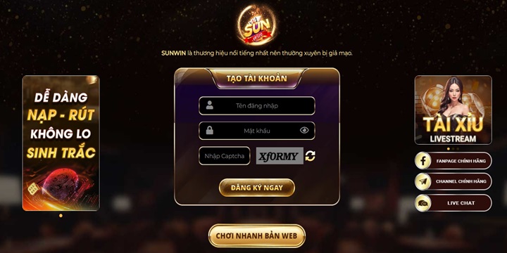 Hướng dẫn đăng ký tài khoản nổ hũ Sunwin cho người mới