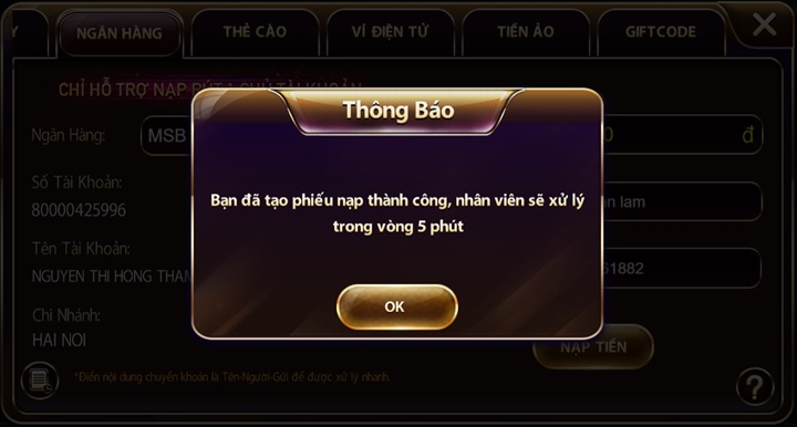 Câu hỏi & vấn đề thường gặp khi nạp tiền Sunwin 