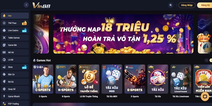 Vin88 - Nhà cái online xanh chín