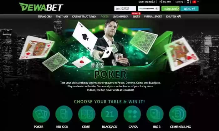 Trò chơi nổi bật tạo nên thương hiệu DEWABET