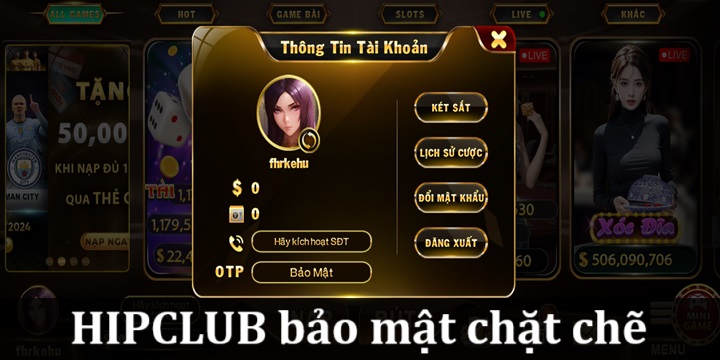 Nhà cái game bài Hipclub gây ấn tượng bởi kho game 