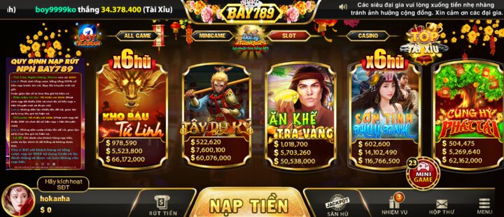 Cập nhật thông tin game bài online Bay789