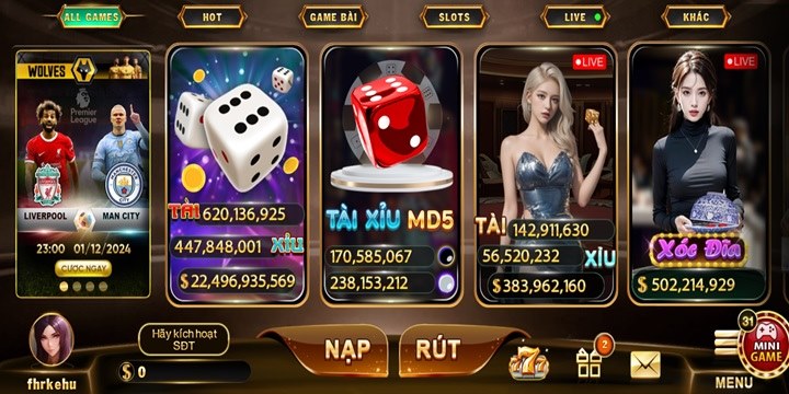 Nhà cái game bài Hipclub gây ấn tượng bởi kho game 