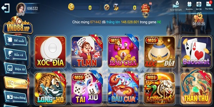 Kho game gây thương nhớ tại VND88