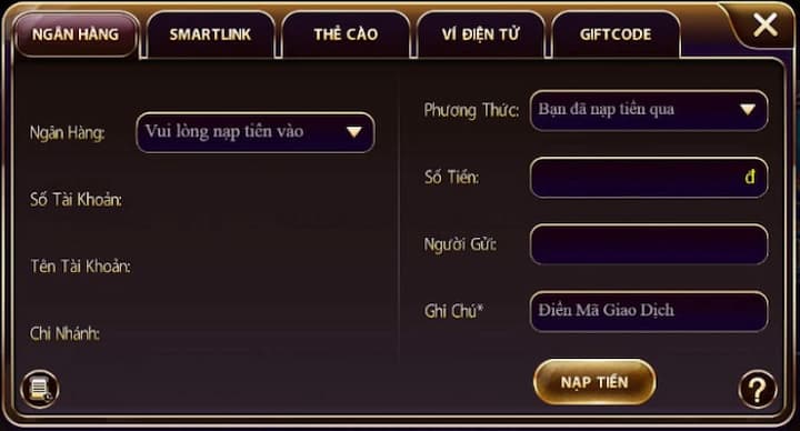 Giao dịch nạp tiền B88 siêu dễ cho tân binh