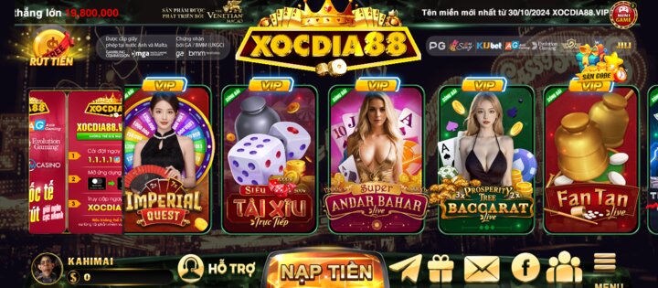 Thiên đường game tại game Xocdia88