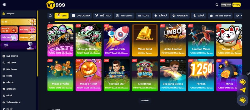 Khám phá kho game hấp dẫn của top nha cai VT999
