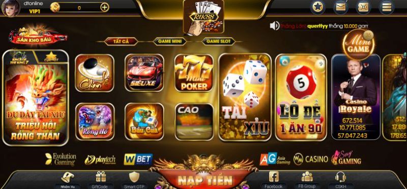 Top game bài đổi thẻ hot hit tại Rik88