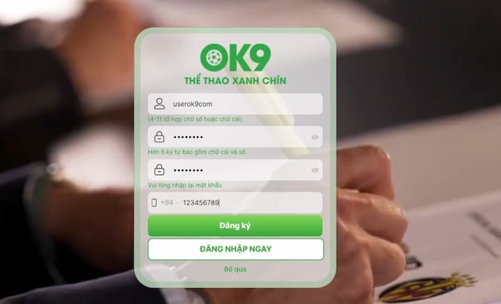 Tham gia cá cược OK9 siêu dễ