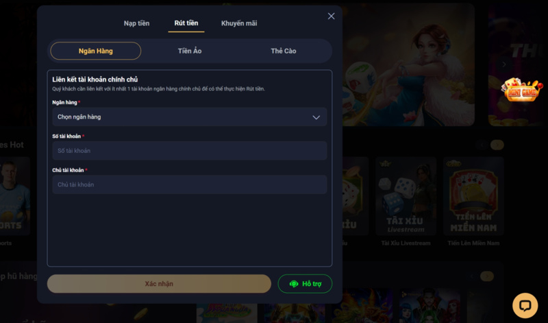 Hướng dẫn quy trình Rút tiền Vinbet