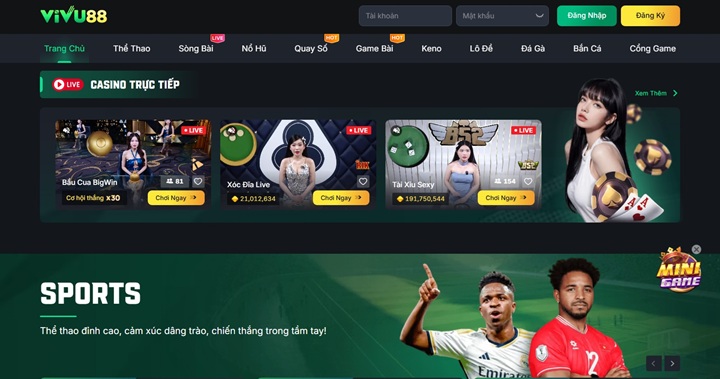 Ưu điểm vượt trội ‘’ăn đứt’’ nhà cái khác của Vivu88